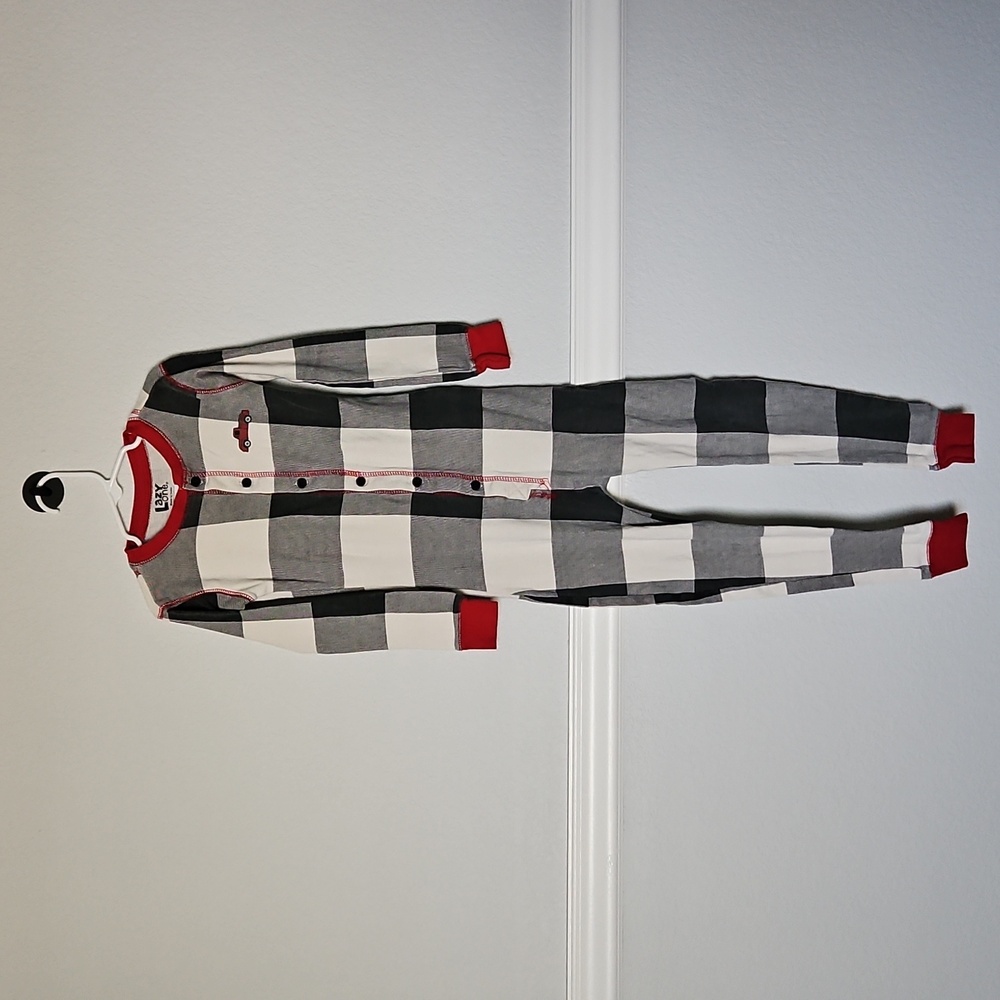 Lazy One Tailgate Unisex Kids Onsie Flapjack Christmas Pajamas Long Johns 6